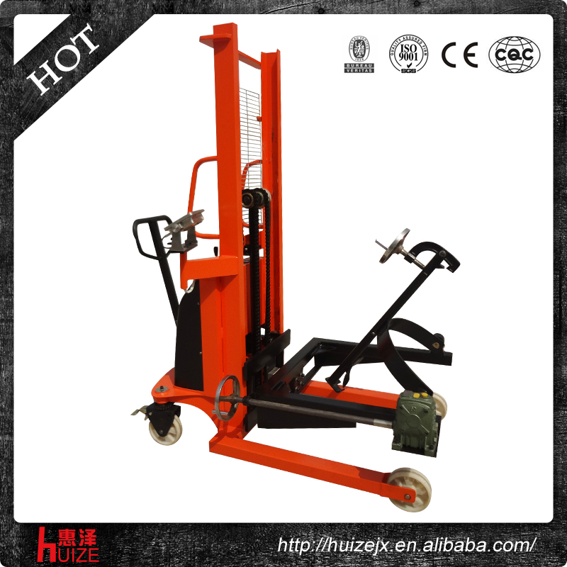 半電動稱重油桶車（夾鐵桶，手搖翻轉(zhuǎn)倒料）