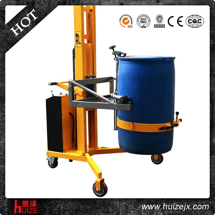 半電動油桶車（直角腿，夾鐵桶翻轉）