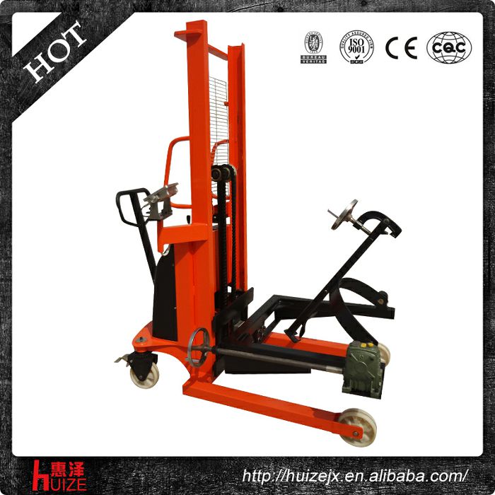 半電動(dòng)稱重油桶車（夾鐵桶，手搖翻轉(zhuǎn)倒料）2
